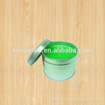 Round Candle Tin Box with Lid